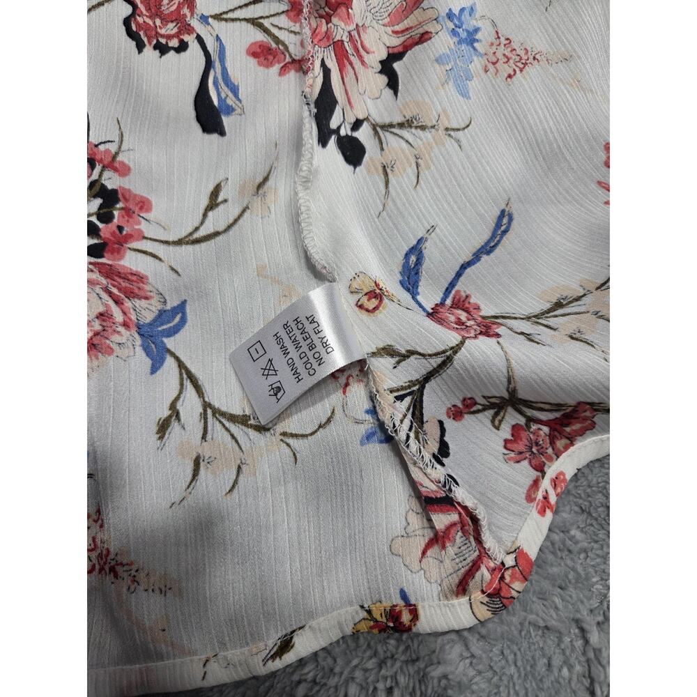 Kaii Los Angeles Top Women Small White Floral 3/4 Sleeve Cardigan - Picture 8 of 14